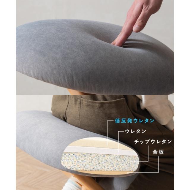 プロポーションチェア SOLA バランスチェア デスクチェア 姿勢改善 猫背矯正 勉強椅子 リビングチェア 学習チェア ライトグレー_3
