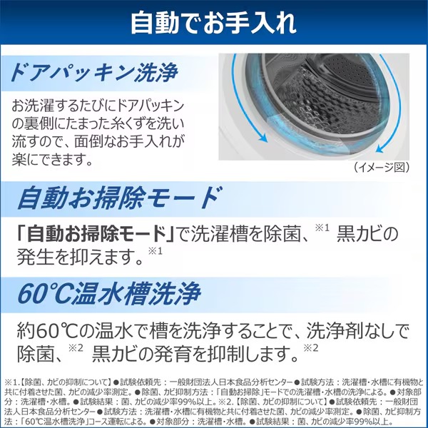 [予約 約2-3週間以降]ドラム式洗濯乾燥機 【標準設置費込】 東芝 TOSHIBA ZABOON ザブーン 洗濯8kg/乾燥4kg 左開き ナイトグレー TW-84GS5L-H_9