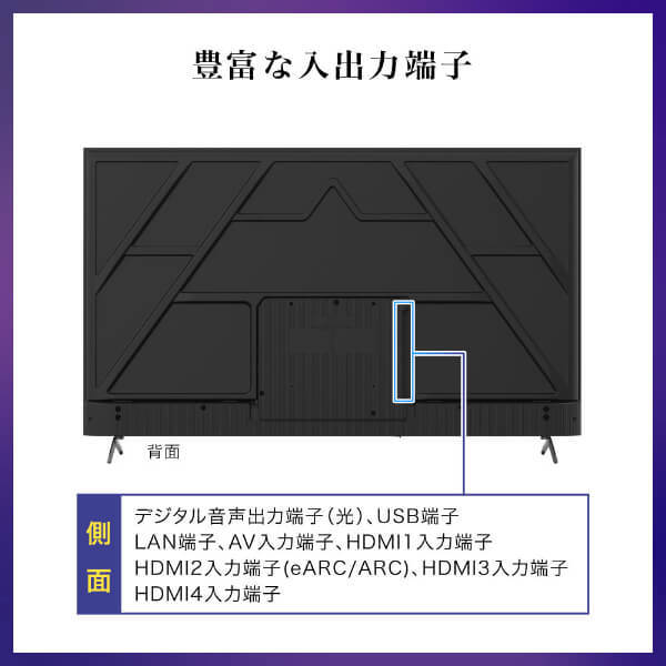 メーカー直送 液晶テレビ テレビ 55型 CHiQ 55インチJU55M10S 4K チューナーレステレビ スマートテレビ Google TV 壁掛け対応 55V型_6