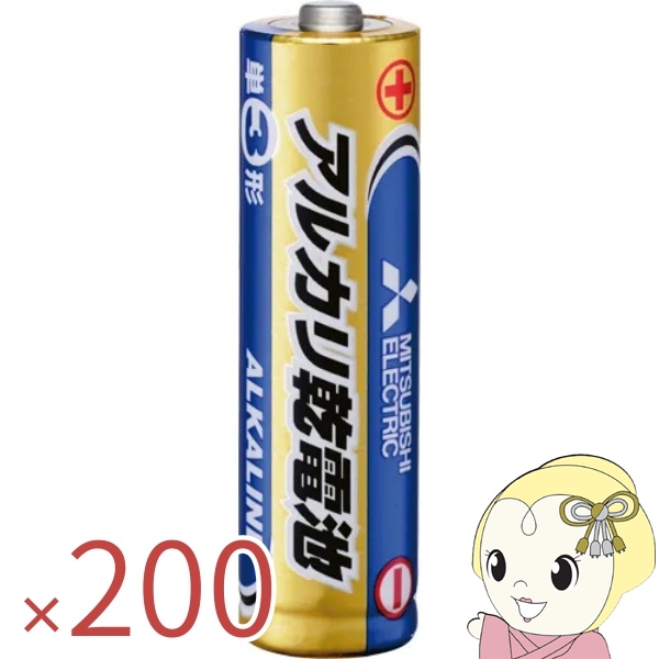 【50パックセット（200本）】三菱電機 アルカリ乾電池 単三電池 4本入り LR6N/4S