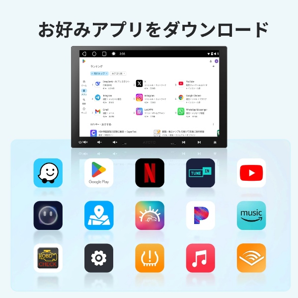 在庫限り　カーナビ ATOTO S8G1104MX 10.1インチ 4G+32G 1DIN ＆2DIN フローティング_6