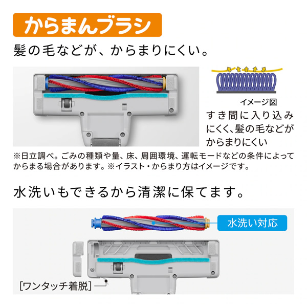 掃除機 日立 HITACHI 紙パック式クリーナー コード式 自走式パワーブラシ ベージュ かるパック CV-KP90P-C_5