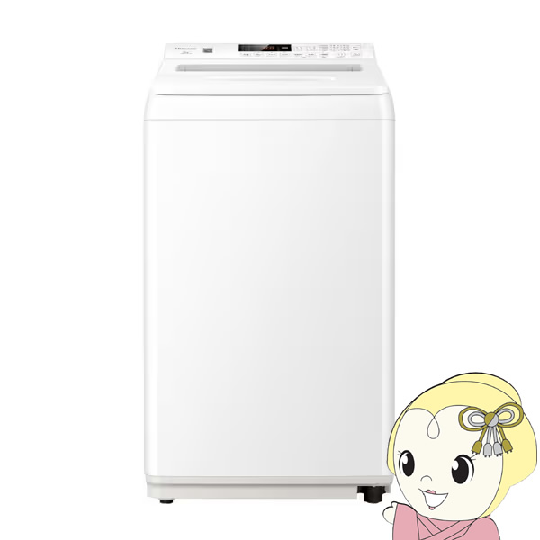 在庫あり　洗濯機 6kg ハイセンス 京都は標準設置込み 洗剤自動投入 縦型 一人暮らし 全自動洗濯機 コンパクト HW-K60XL 洗濯 脱水