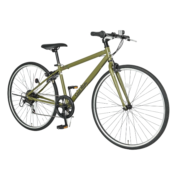 【メーカー直送】 自転車 美和商事 クールライド（400） 700X28C（約27インチ） 外装6段変速 鍵付き オリーブ_1