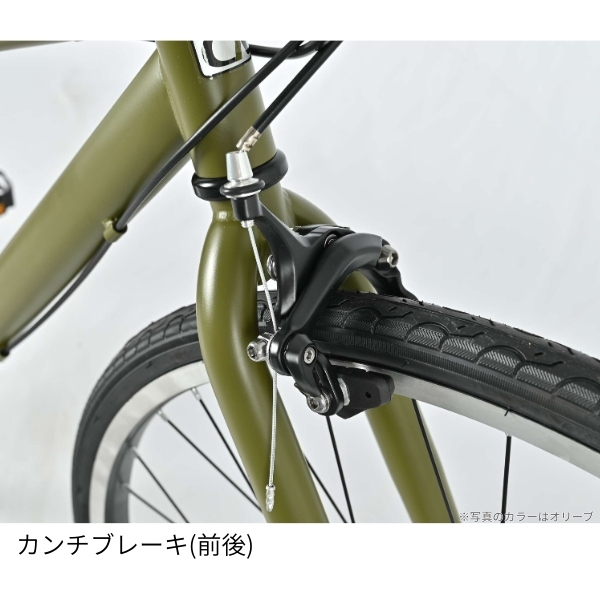 【メーカー直送】 自転車 美和商事 クールライド（400） 700X28C（約27インチ） 外装6段変速 鍵付き オリーブ_4