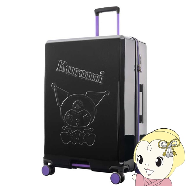 スーツケース キャリーケース Lサイズ 95L 28インチ TSAロック 軽量 サンリオ クロミ ブラック KK-963-L