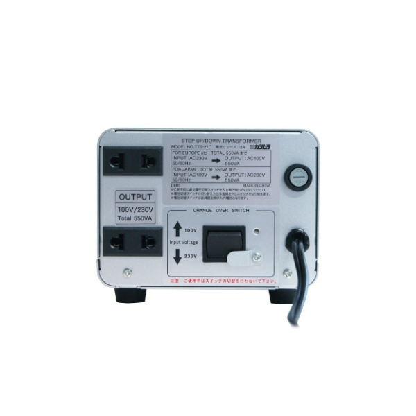カシムラ WT-11EJ NTI-27 海外国内用大型変圧器 220-240V/550VA_1