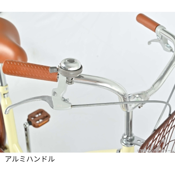 【メーカー直送】 自転車 26インチ 美和商事 スパイラル26 LEDオートライト カゴ付き 鍵付き カーキ_4
