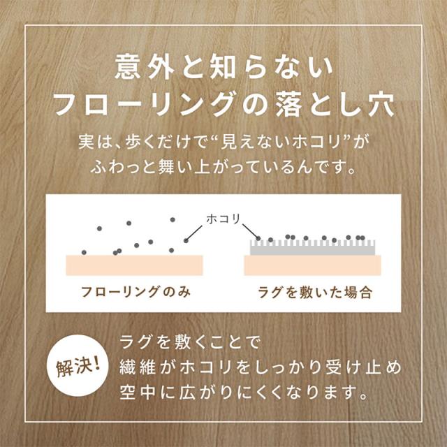 ダイニングラグ 撥水 防汚 床暖房対応 モニカ 約240×330cm グレー_3