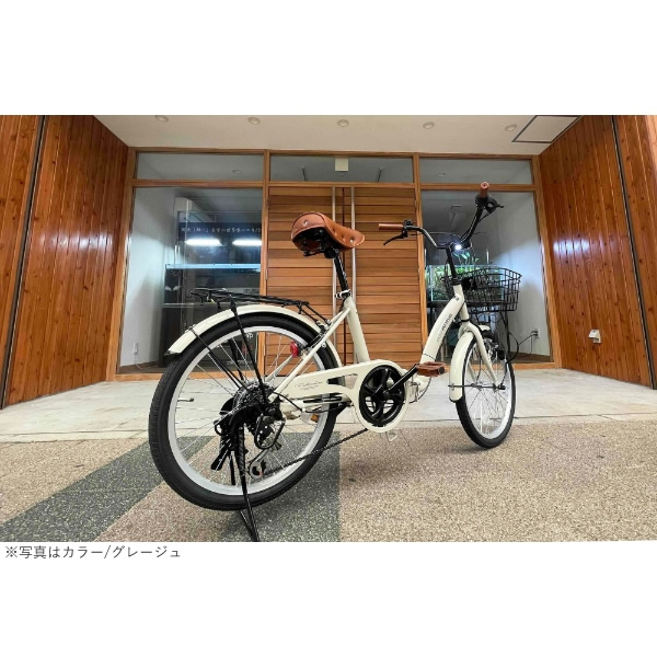 [予約 6月日以降]折りたたみ自転車 20インチ 6段変速 MYPALLAS マイパラス バスケット付き ダイナモLEDライト付き 鍵付き MF203-LG リーフグリーン_14