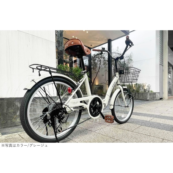 [予約 6月日以降]折りたたみ自転車 20インチ 6段変速 MYPALLAS マイパラス バスケット付き ダイナモLEDライト付き 鍵付き MF203-LG リーフグリーン_15