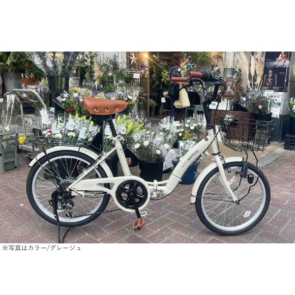 [予約 6月日以降]折りたたみ自転車 20インチ 6段変速 MYPALLAS マイパラス バスケット付き ダイナモLEDライト付き 鍵付き MF203-LG リーフグリーン_16