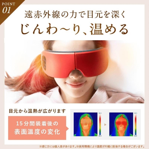 アイマッサージャー 充電式ホットアイマスク NIPLUX EYE RELAX S アイリラックスエス アイケア 目元美顔器 マッサージ器 NP-ERS24BK_6