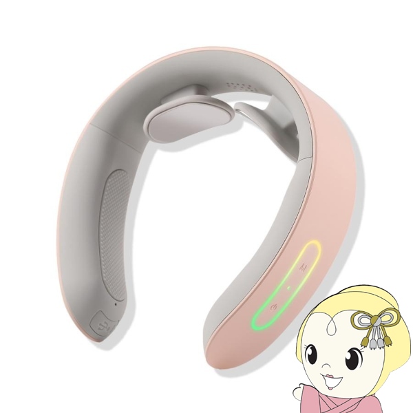 ネックマッサージャー 首マッサージ器 NIPLUX NECK RELAX ネックケア EMS マッサージ器 ネックリラックス 小型 軽量 肩 温熱 ピンク NP-NR20P