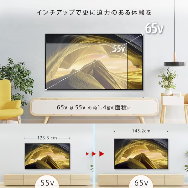 テレビ ソニー KJ-55X81L 55V型 4K液晶テレビ 高画質プロセッサーHDR X1搭載 BRAVIA 地デジ・BS・CSチューナー内蔵 Google TV Dolby Atmos対応