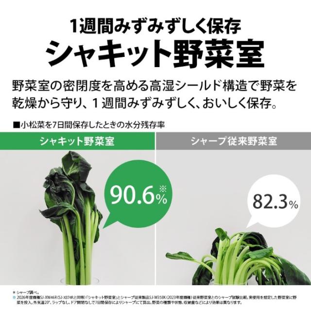 冷蔵庫【標準設置費込】SHARP シャープ 374L 3ドア どっちもドア マットベージュ SJ-X374R-N_2
