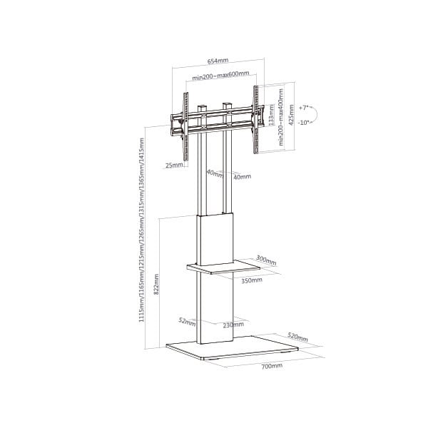 【法人限定・メーカー直送・車上渡し】テレビスタンド DMM.make DISPLAY DKS-LSW7 壁寄せテレビスタンド ハイタイプ 43インチ 50インチ 55インチ 65インチ_5