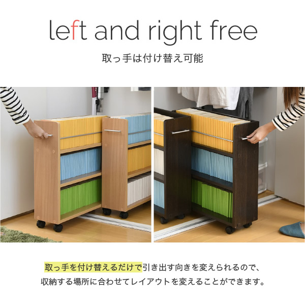 クローゼット 収納 ラック 2個セット 幅19.5奥行58 .5 キャスター付き スリム 押し入れ収納 本棚 ワゴン 隙間 ホワイト_2