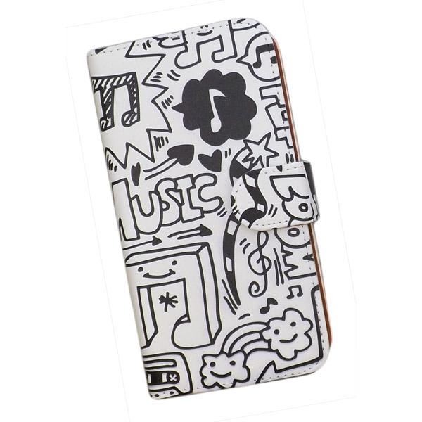 Xperia 8 Sov42 902so スマホケース 手帳型 プリントケース モノトーン 音符 ミュージック ポップ キャラクター Smt 187 の通販はau Pay マーケット ディアブロス