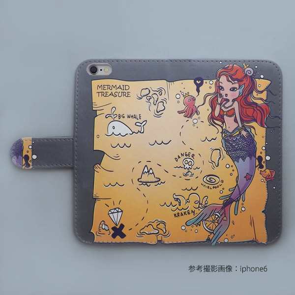 スマホケース 手帳型 Iphone プリントケース 人魚 マーメイド クジラ タコ 魚 ダイヤモンド 宝 地図 キャラクター かわいい Smt 338 の通販はau Pay マーケット ディアブロス