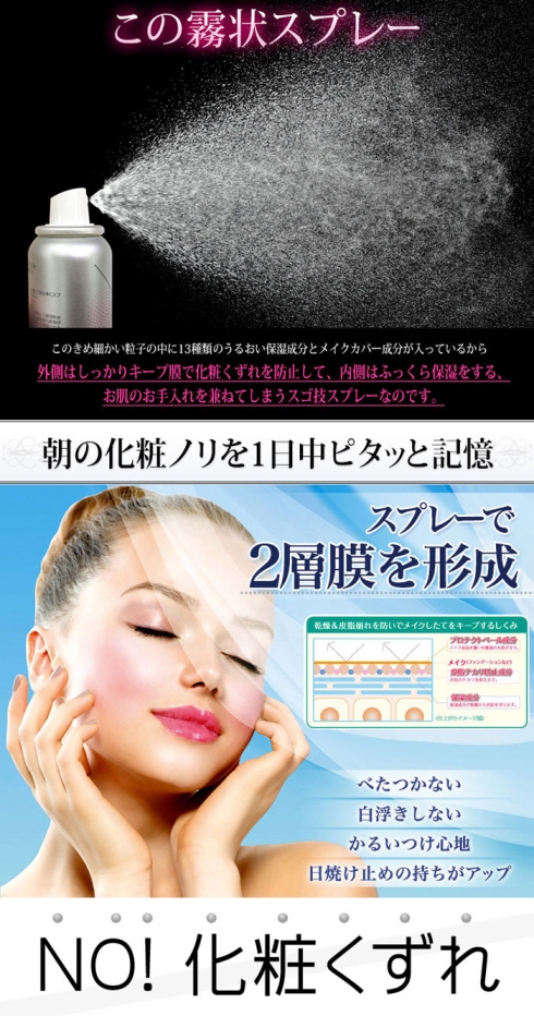 メイクカバー 送料込価格 Bpメイクカバーうるおいミスト 化粧崩れしないスプレー 即納 定形外郵便で送料無料 うるおいミスト 化粧崩れの通販はau Pay マーケット きれいになーれ