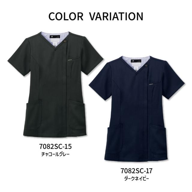FOLK レディスジップスクラブ R 7082SC 白衣 レディース 女性 看護師 病院 医療 クリニック 整骨院 理学療法士 介護士 フォーク 半袖 fo-7082sc_6