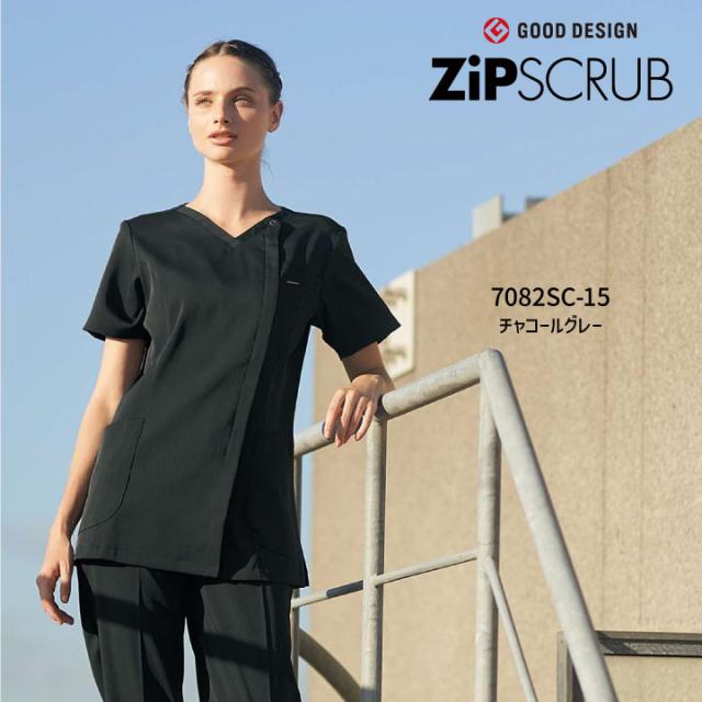 FOLK レディスジップスクラブ R 7082SC 白衣 レディース 女性 看護師 病院 医療 クリニック 整骨院 理学療法士 介護士 フォーク 半袖 fo-7082sc_7