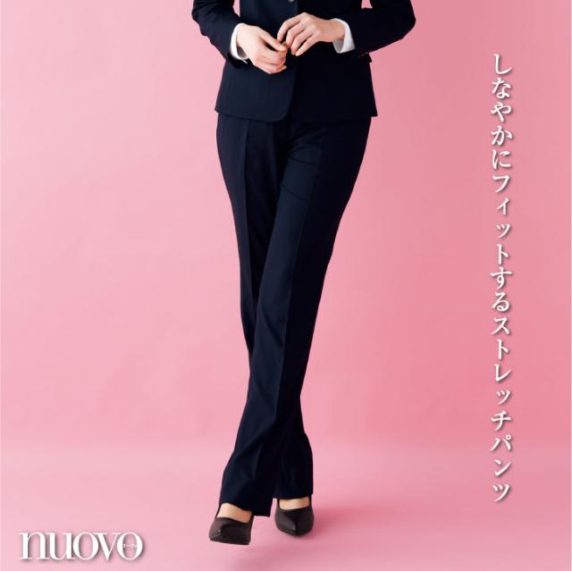 パンツ レディース スーツ 制服 ストレッチ nouvo ヌーヴォ フォーク オフィスウェア フォーマルウェア 事務服 fo-fp65288 パンツ レディース スーツ 制服 ストレッチ nouvo ヌーヴォ フォーク