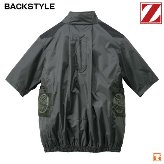 自重堂 25V 半袖 空調服 フルセット 春夏 メンズ レディース サイドファン フルハーネス対応 ファンバッテリー 遮熱 仕事服 おしゃれ 空調ウェア 涼しい jd-74340-l_7