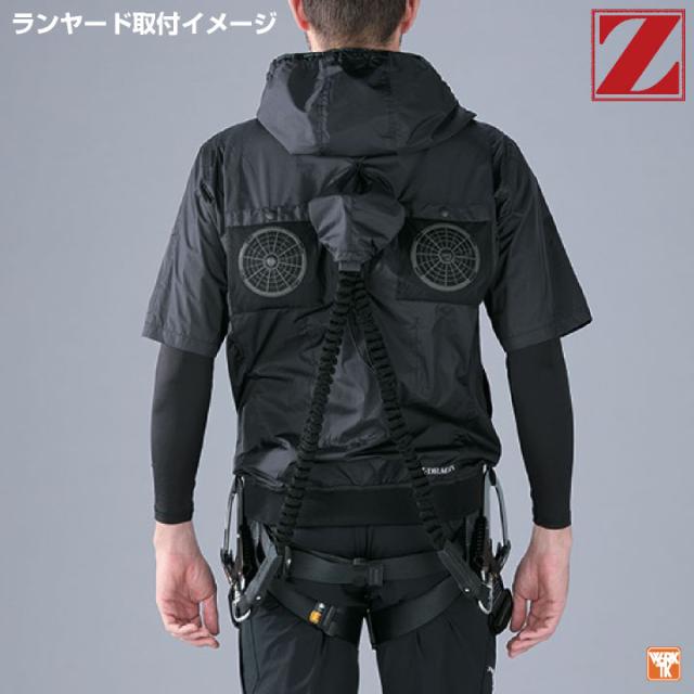 自重堂 25V 半袖 空調服 フルセット 春夏 メンズ レディース 上部ファン フルハーネス対応 ファンバッテリー 遮熱 仕事服 おしゃれ 空調ウェア 涼しい jd-74400-l_8