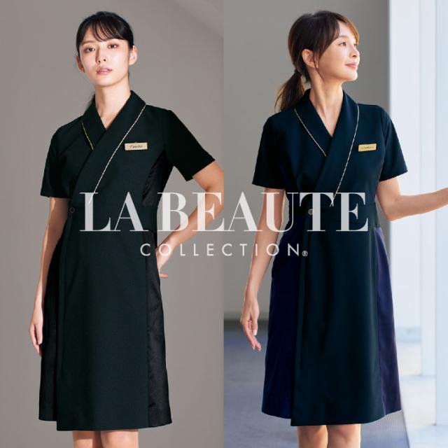 アンジョア ワンピース 前ファスナータイプ 半袖 膝丈 レディース ストレッチ 仕事服 医療 クリニック メディカル 受付 美容 enjoie jo-62102_9
