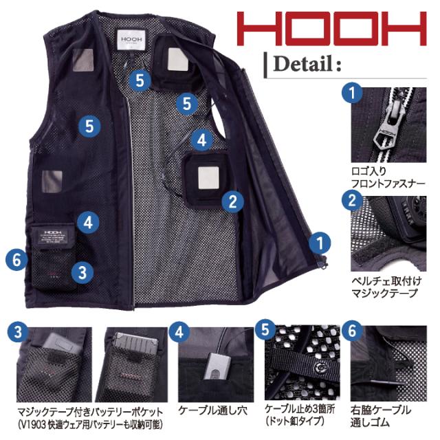 村上被服 ペルチェ ベスト フルセット 春夏 秋冬 電動ウェア 涼しい 暖かい バッテリー メンズ レディース ストレッチ 通気性 消臭テープ 仕事服 作業着 mh-pv111