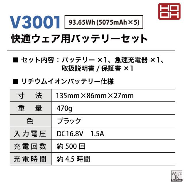 2026年30V新作 HOOH 空調作業服 半袖 ファン バッテリー フルセット 熱中症対策 猛暑対策 春夏 涼しい 難燃 綿100 快適ウェア 村上被服 V3001 V3002 mh-v4277-l_13
