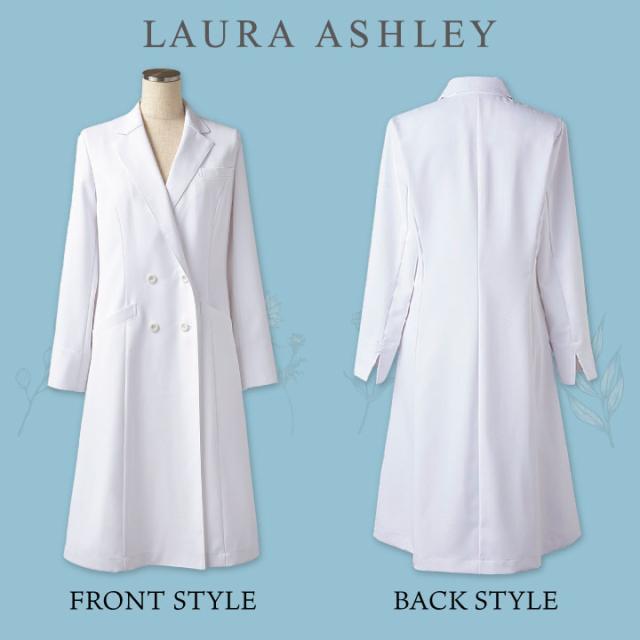 ローラアシュレイ LW101 ドクターコート レディース 長袖 ダブル 住商モンブラン 白衣 制服 ユニフォーム 医療用 医師 診察衣 薬剤師 実験衣 クリニック 美容サロン sm-lw101_8