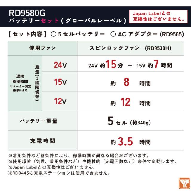 サンエス 空調作業服 フルセット 空調風神服 ファン付き作業着24V バッテリー チタン加工 作業服 作業着 仕事服 グローバルセット 即日出荷 ss-ku92600-lx_9