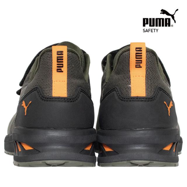 PUMA セーフティシューズ マジック式 ローカット 樹脂先芯 軽量 グライドローフック＆ループ 作業靴 運送業 倉庫 建築 スニーカー スポーティ カジュアル おしゃれ かっこいい 64.406.0 64.407.0 グレー オリーブ プーマ ユニワールド yn-64-4060