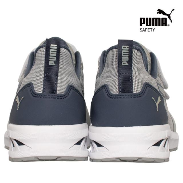 PUMA セーフティシューズ マジック式 ローカット 樹脂先芯 軽量 グライドローフック＆ループ 作業靴 運送業 倉庫 建築 スニーカー スポーティ カジュアル おしゃれ かっこいい 64.406.0 64.407.0 グレー オリーブ プーマ ユニワールド yn-64-4060