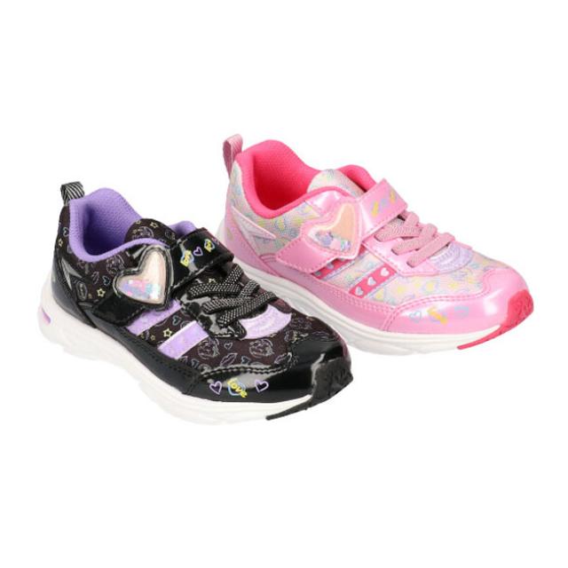 アキレス 瞬足 レモンパイ Lec643 キッズスニーカー ブラック ピンク マジックテープ 面ファスナー ベルクロ 細身 子供靴 シュンソク キの通販はau Pay マーケット はきもの広場