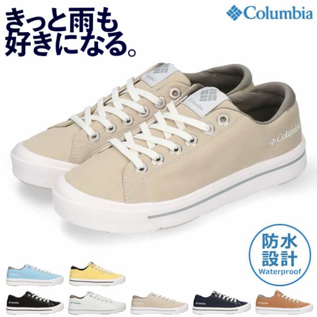 コロンビア スニーカー メンズ レディース ホーソンレイン ロウ 3 ウォータープルーフ YU5529 黒 白 防水 撥水 軽量 履きやすい 靴の通販は