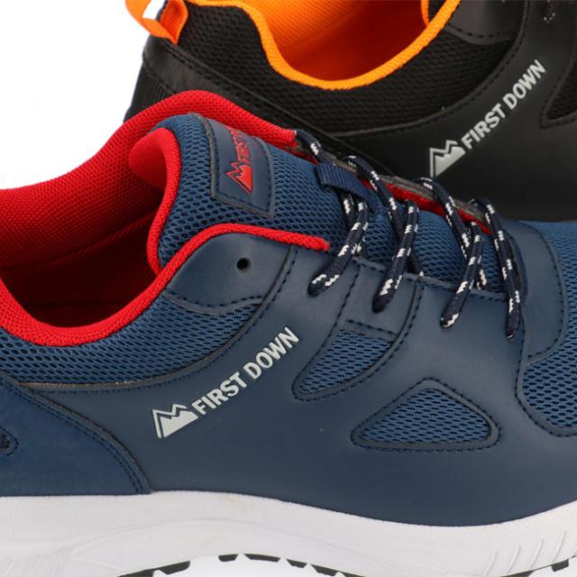 ファーストダウン メンズ スニーカー Fdm0122 Firstdown ブラック ネイビートレイルシューズ 軽量 幅広 防水 送料無料の通販はau Pay マーケット はきもの広場