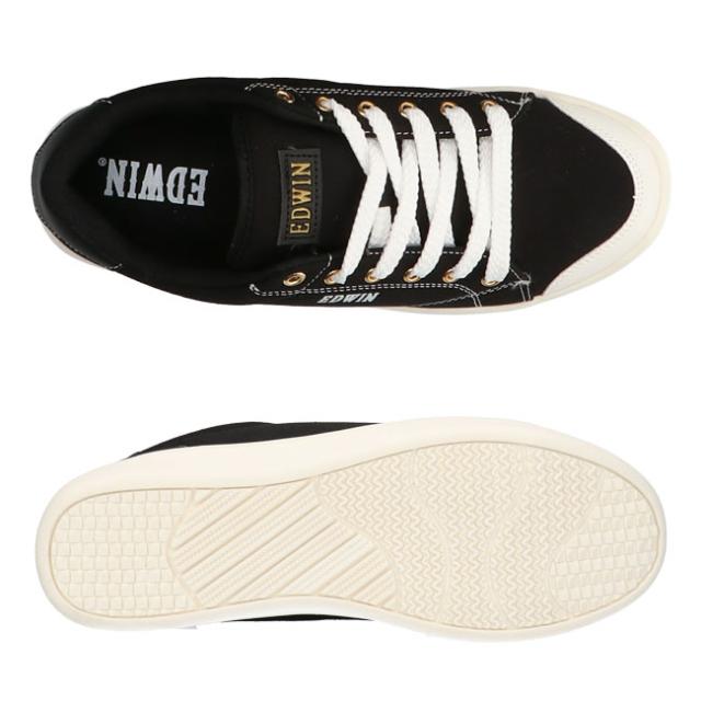 エドウィン スニーカー レディース 黒 Edwin Edw 4193 軽い 歩きやすい おしゃれ 運動靴 シューズ 靴の通販はau Pay マーケット はきもの広場