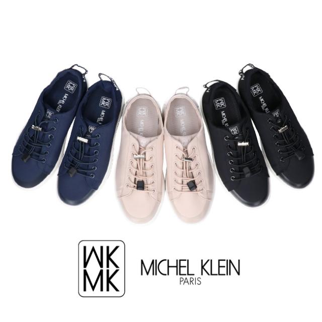 MK ミッシェルクラン スニーカー レディース 防水 黒 ローカット