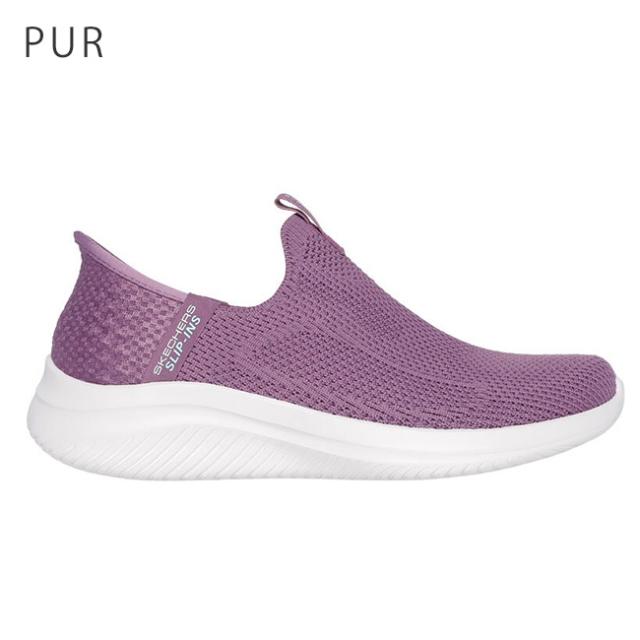 スケッチャーズ スリップインズ スリッポン レディース スニーカー 手を使わずに履ける 履きやすい 軽量 防滑 黒 ウルトラ フレックス 3.0 -イージー ウィン 150450W ニットスリッポン シューズ 靴