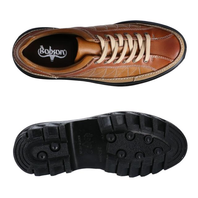 ボブソン カジュアルシューズ メンズ 日本製 BOBSON 4360 ネイビー バーガンディ ブラウン 24.5cm〜27.0cm 本革