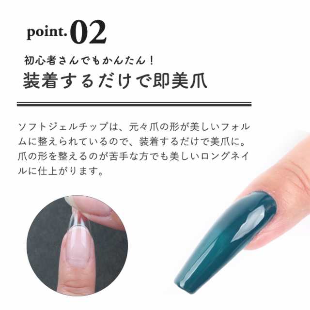 宅配便 【エクステンション】SOFT GEL TIPS 【1】コフィン | ジェル ...