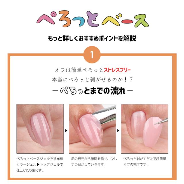 メール便 matey ぺろっとベースジェル 4ml ペロリンと剥がれるジェル