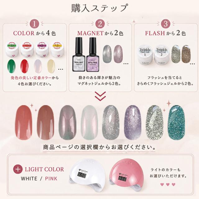 必要なもの全部入り】ジェルネイルキット 初心者 ジェルネイルセット