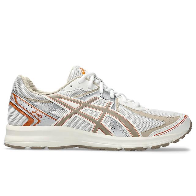 JOG 100S 1203A684.101 アシックス ASICS メンズ レディース スニーカー ランニングシューズ Y2Kルック 街履き カジュアル 軽量 クッション性 インジェクションEVA ORTHOLITE ソックライナー 2E 幅広 ホワイト グレージュ 日常使い トレーニング スポーツ ブランド_2