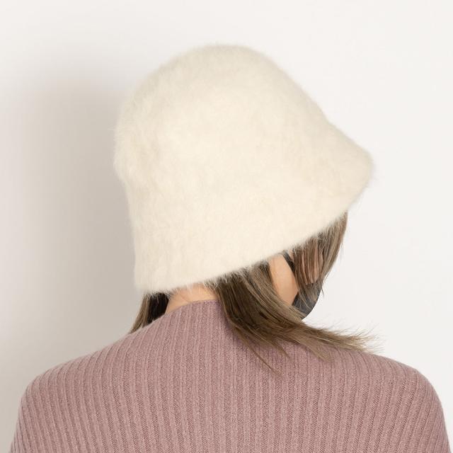 polka polka バケットハット ふわふわシャギーファー 帽子