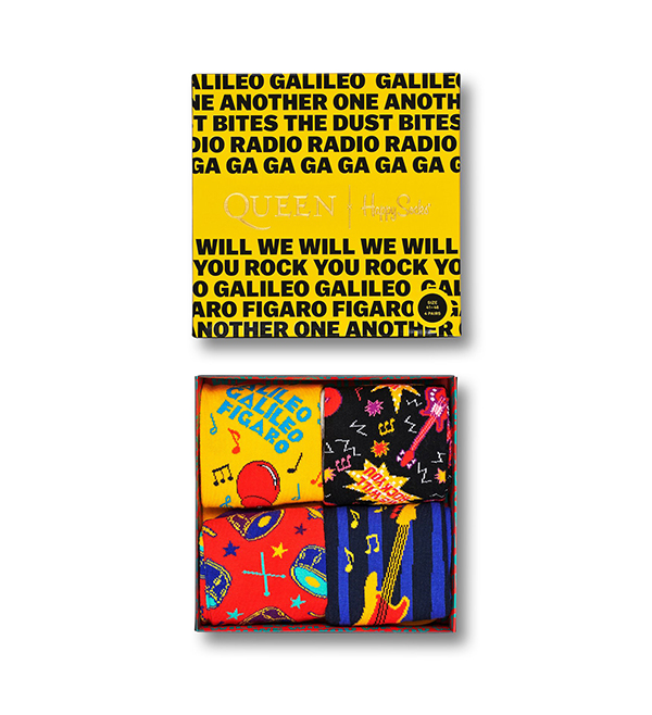 ハッピーソックス 靴下 Happy Socks クイーン Queen コラボ レディース メンズ ブランド ソックス おしゃれ 4足セット ギフトボックス クの通販はau Pay マーケット Spiralcode Casual Business Fashon